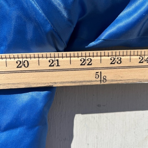 Men's Vintage NASCO Jacket Blue Christian Academy L Lined 80s Snap Bomber Vinyl - Picture 10 of 12